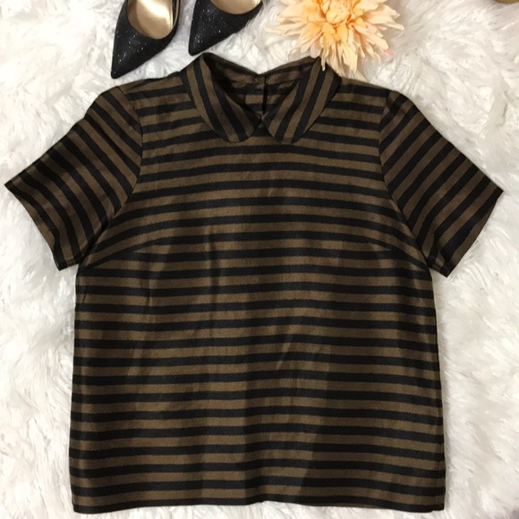 J. Crew Tops - J.Crew Striped Linen Silk Top